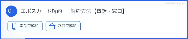 エポスカード解約方法セクション