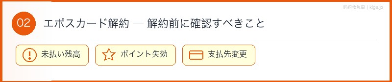 エポスカード解約前確認セクション