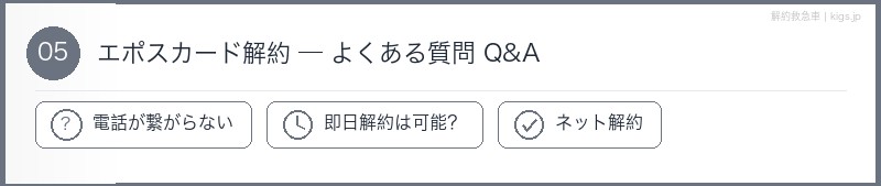 エポスカードFAQセクション