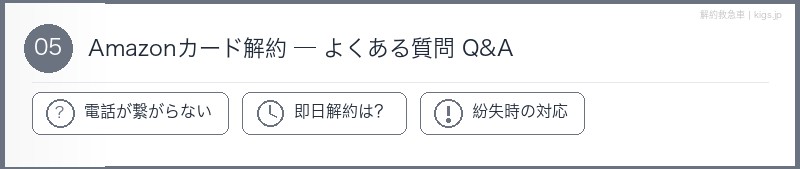 AmazonカードFAQセクション