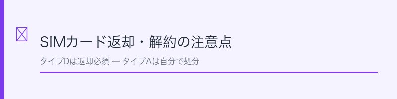 BIGLOBEモバイルSIM返却・注意点セクション