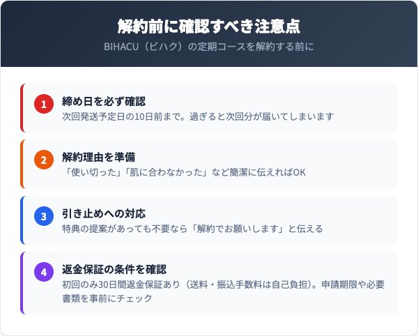 解約前に確認すべき注意点