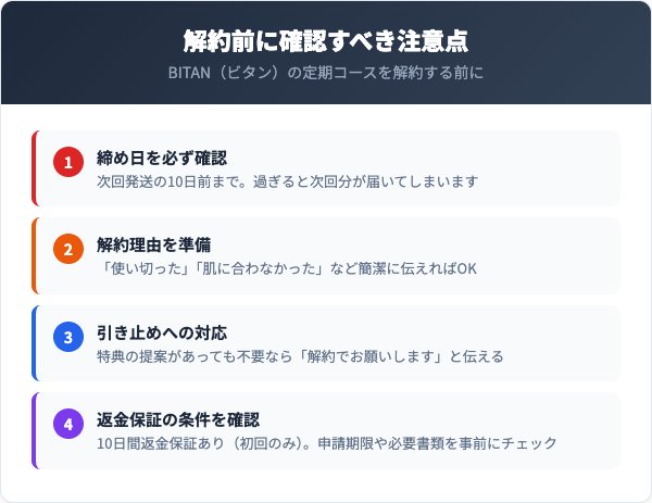 解約前に確認すべき注意点