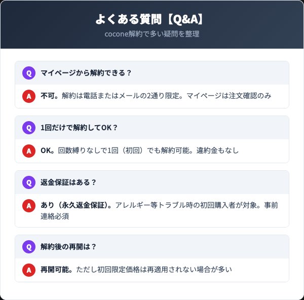 coconeクレンジングバームに関するよくある質問