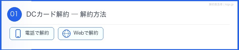 DCカード解約方法セクション