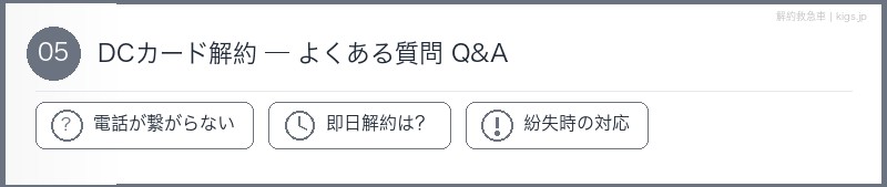 DCカードFAQセクション