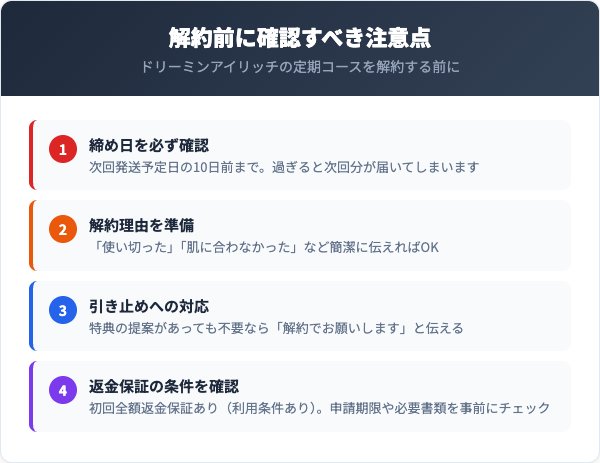 解約前に確認すべき注意点