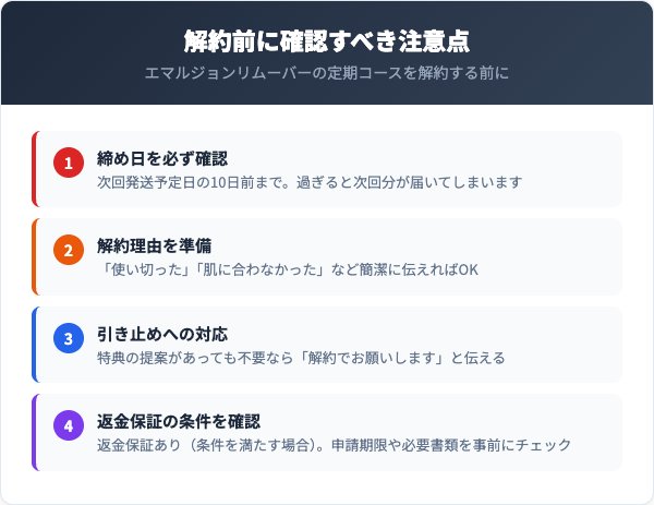 解約前に確認すべき注意点