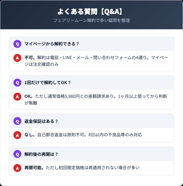 FAIRY MOONに関するよくある質問