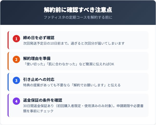解約前に確認すべき注意点