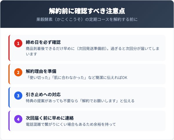 解約前に確認すべき注意点