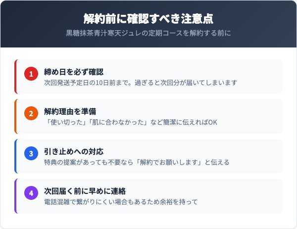 解約前に確認すべき注意点