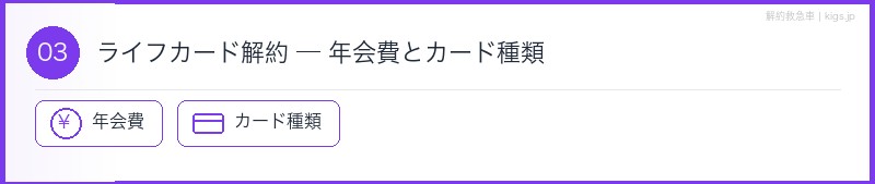 ライフカード年会費セクション