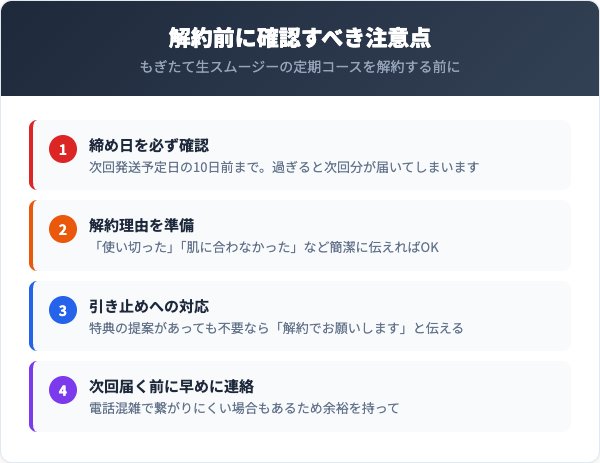 解約前に確認すべき注意点