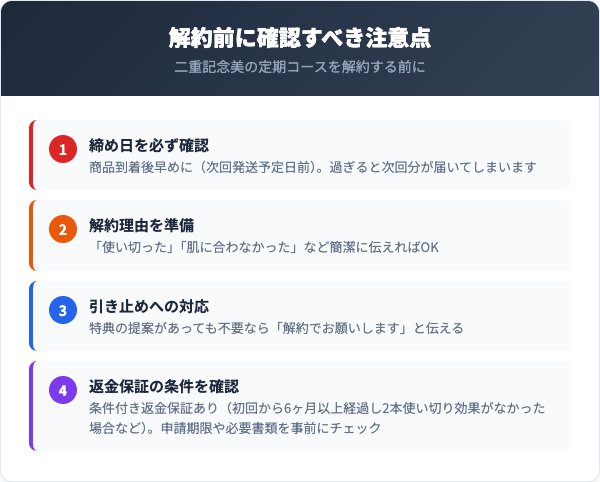 解約前に確認すべき注意点