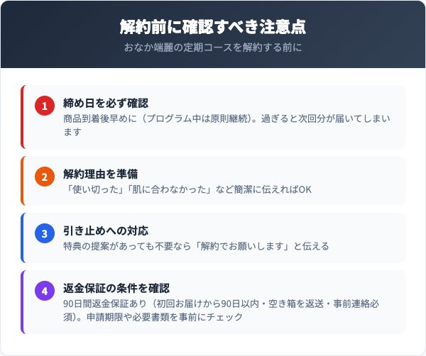 解約前に確認すべき注意点