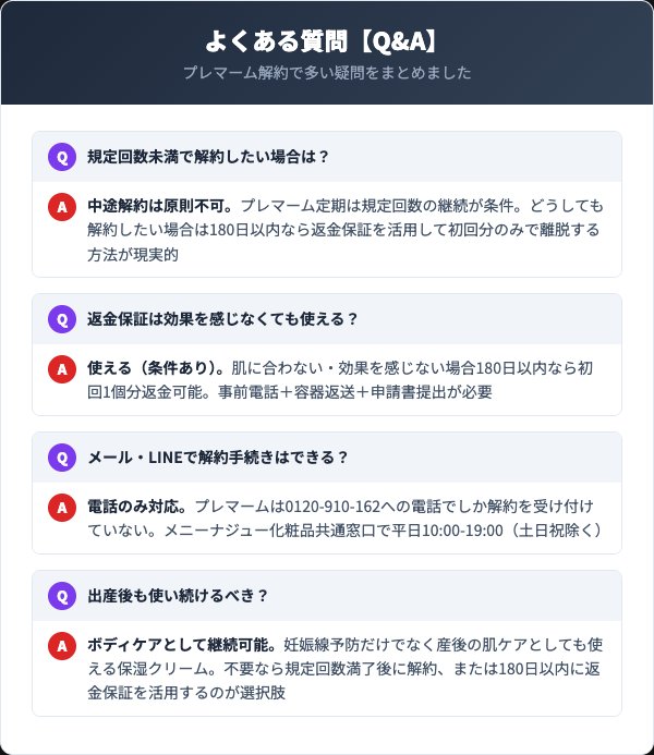 プレマーム解約に関するよくある質問