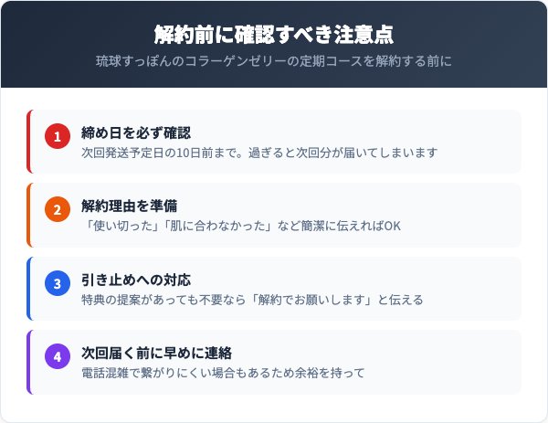 解約前に確認すべき注意点
