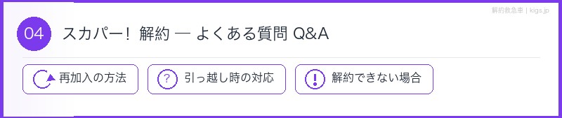 スカパー解約よくある質問