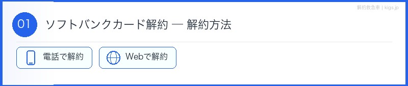 ソフトバンクカード解約方法セクション