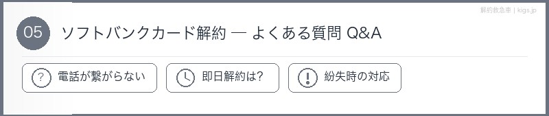ソフトバンクカードFAQセクション