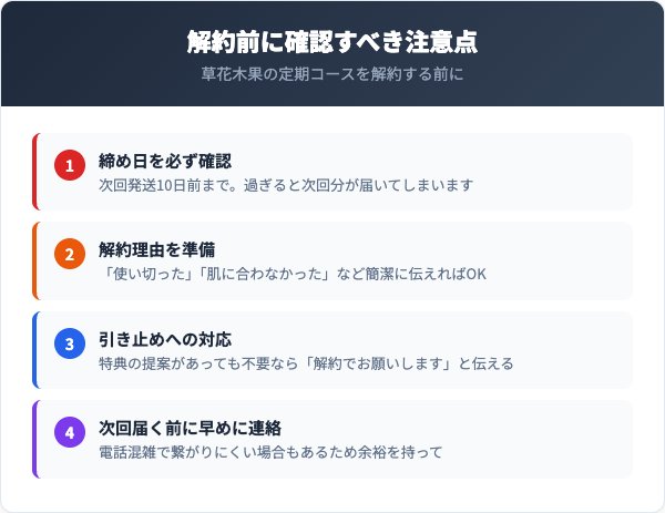 解約前に確認すべき注意点