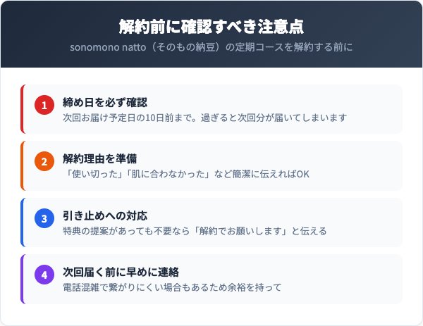 解約前に確認すべき注意点