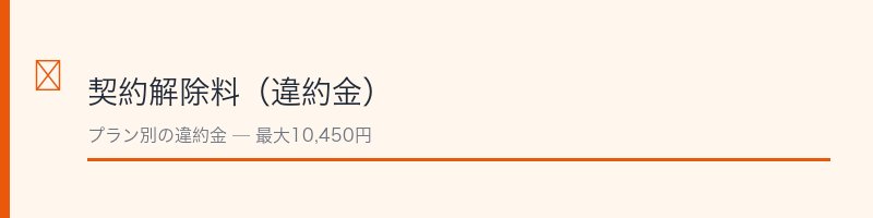 UQモバイルの違約金の解説セクション