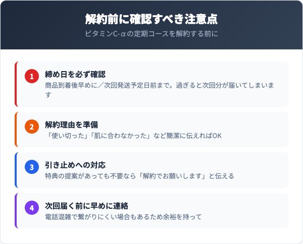 解約前に確認すべき注意点
