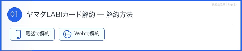 ヤマダLABIカード解約方法セクション