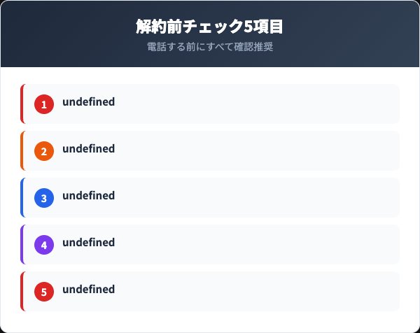 解約前に確認すべき5つのチェックリスト