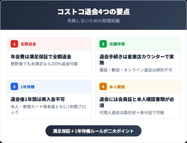 コストコ退会4つの要点｜満足保証と1年待機ルール