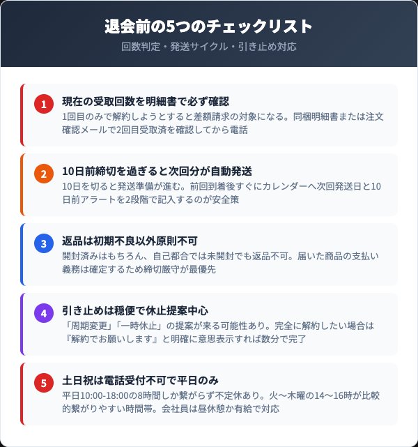 退会前に確認すべき5つのチェックリスト