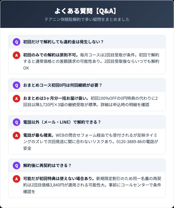 テアニン快眠粒に関するよくある質問