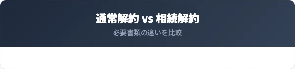 あいち銀行の通常解約と相続解約の比較