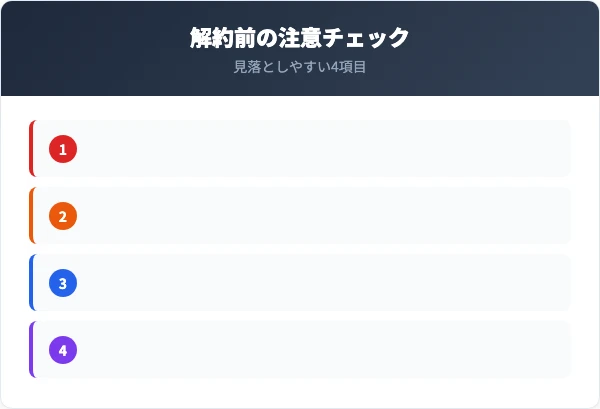 au解約前のチェックリスト