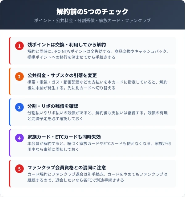 EXILE TRIBEカードを解約する前の5つのチェックリスト