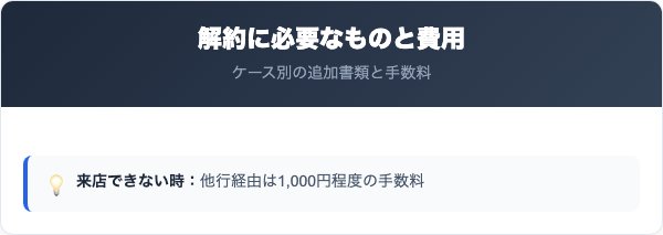 豊和銀行の解約に必要なものと費用の比較