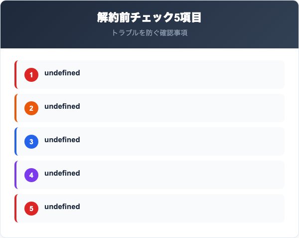 いちたかガスワン解約前に確認すべき5つのチェックリスト