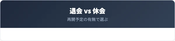 快活フィットネスCLUBの退会と休会の比較