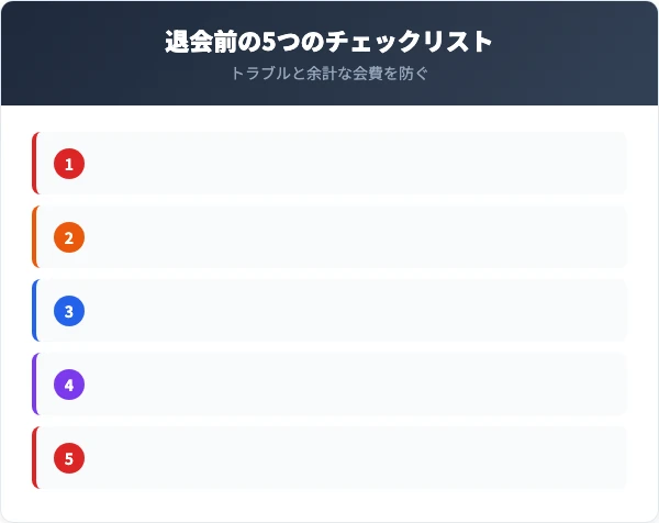 エル・スポーツの退会前に確認すべき5つのチェックリスト