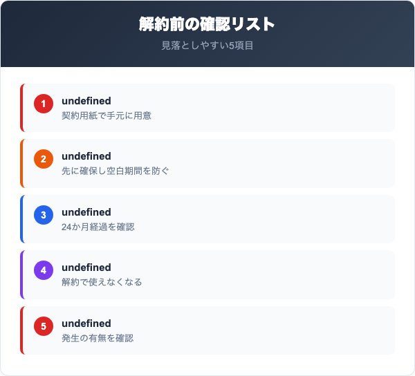 MOU解約の注意点
