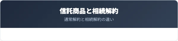 三菱UFJ信託銀行の信託商品と相続解約の扱い