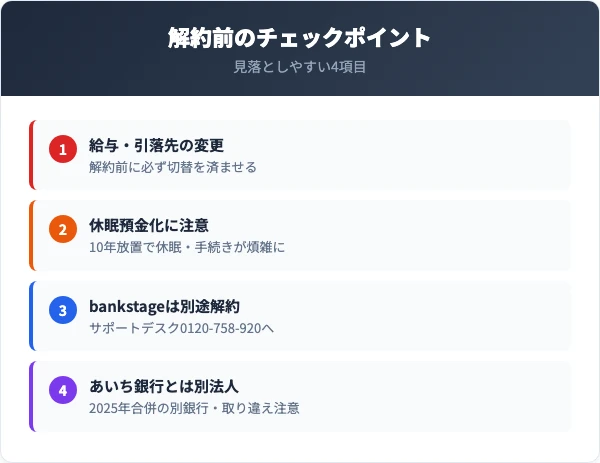 名古屋銀行の口座を解約するときの注意点
