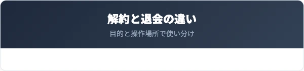 ペイターズの解約と退会の違い・課金経路別の比較