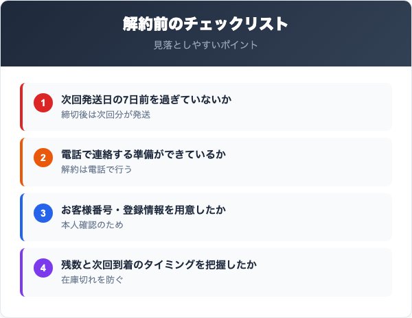 解約前に確認すべき5つのチェックリスト