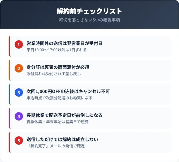 レクレアの解約でつまずく5つの注意点