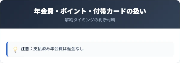 年会費・ポイント・付帯カードの扱い比較
