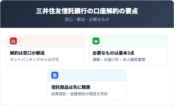 三井住友信託銀行の口座解約の要点
