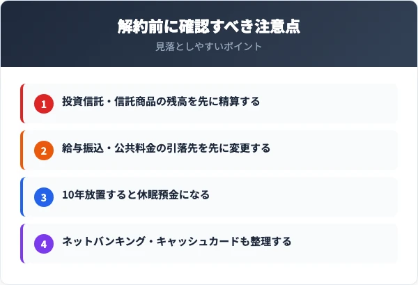 三井住友信託銀行の口座を解約するときの注意点